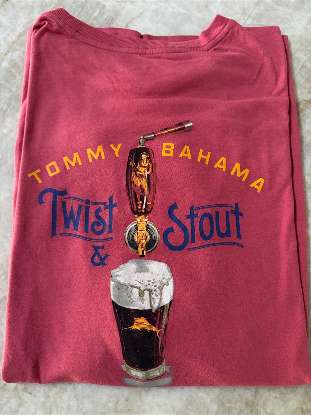Tommy Bahama Red-Pink 'Twist & Stout' Graphic Tee